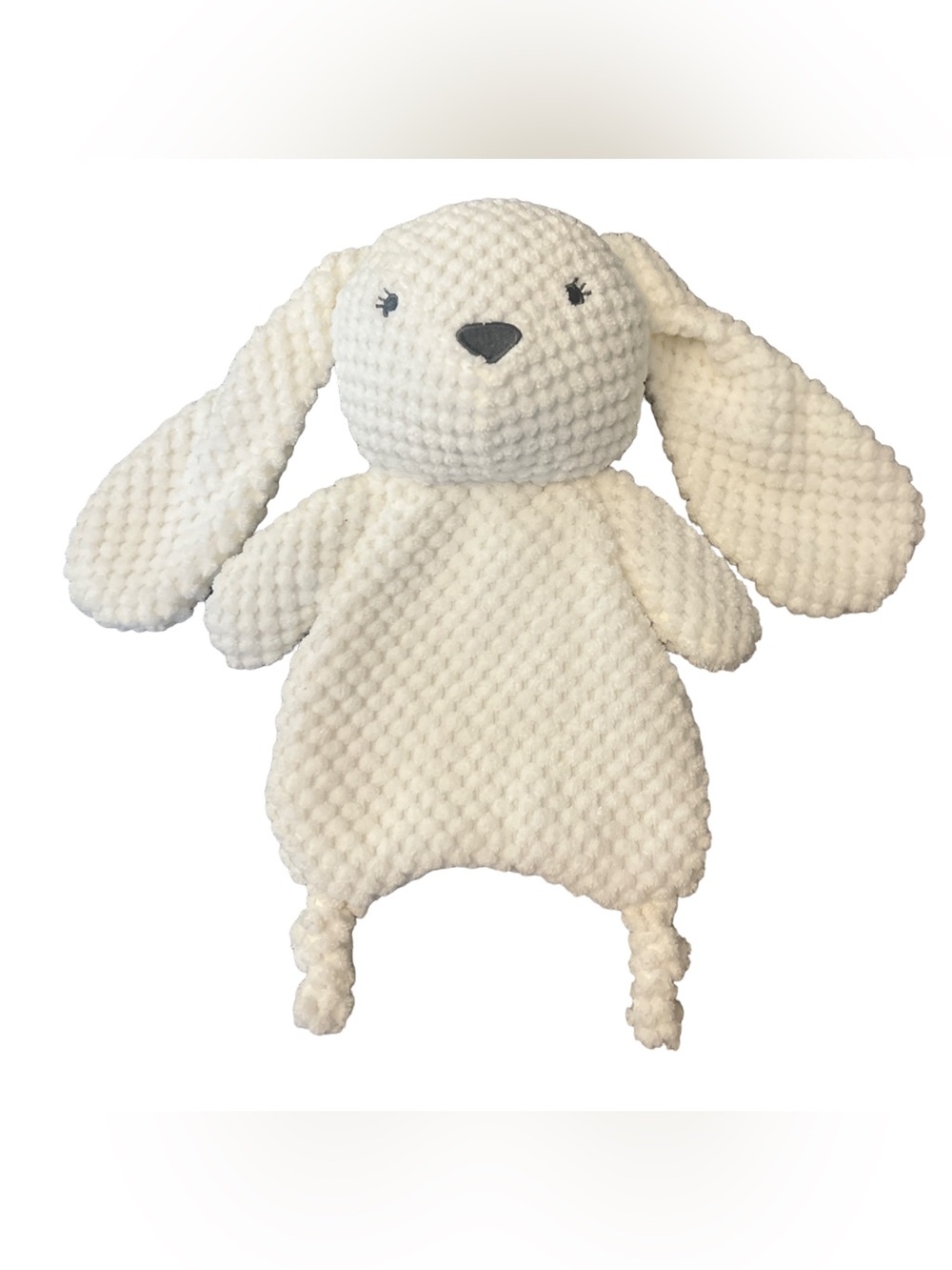 Modern Moments White Textured terry cloth Bunny Rabbit Lovey  Blanket No Tags